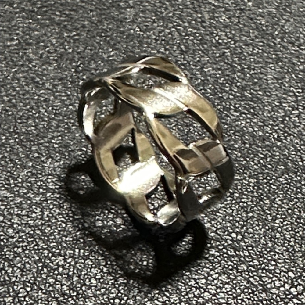 Silver-Tone Urban Style Chain Link Stainless Steel Ring
